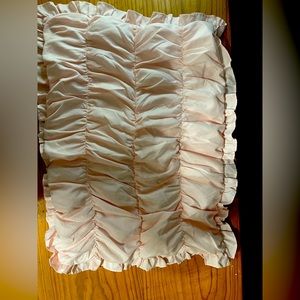 Standard pink ruffle sham